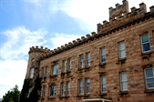 A picture of a brown bricked building. 